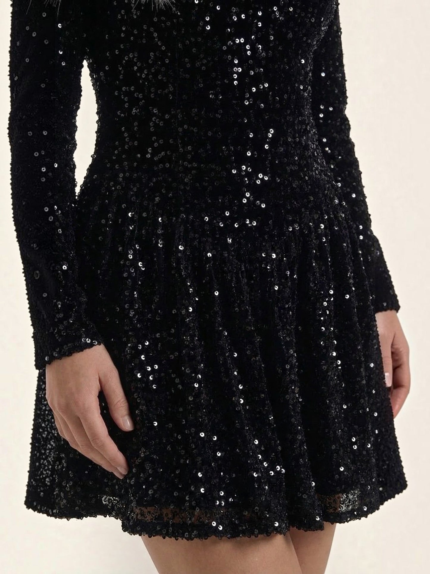 Women's Sequin Mini Dress with All Over Shimmer