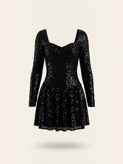 Women's Sequin Mini Dress with All Over Shimmer
