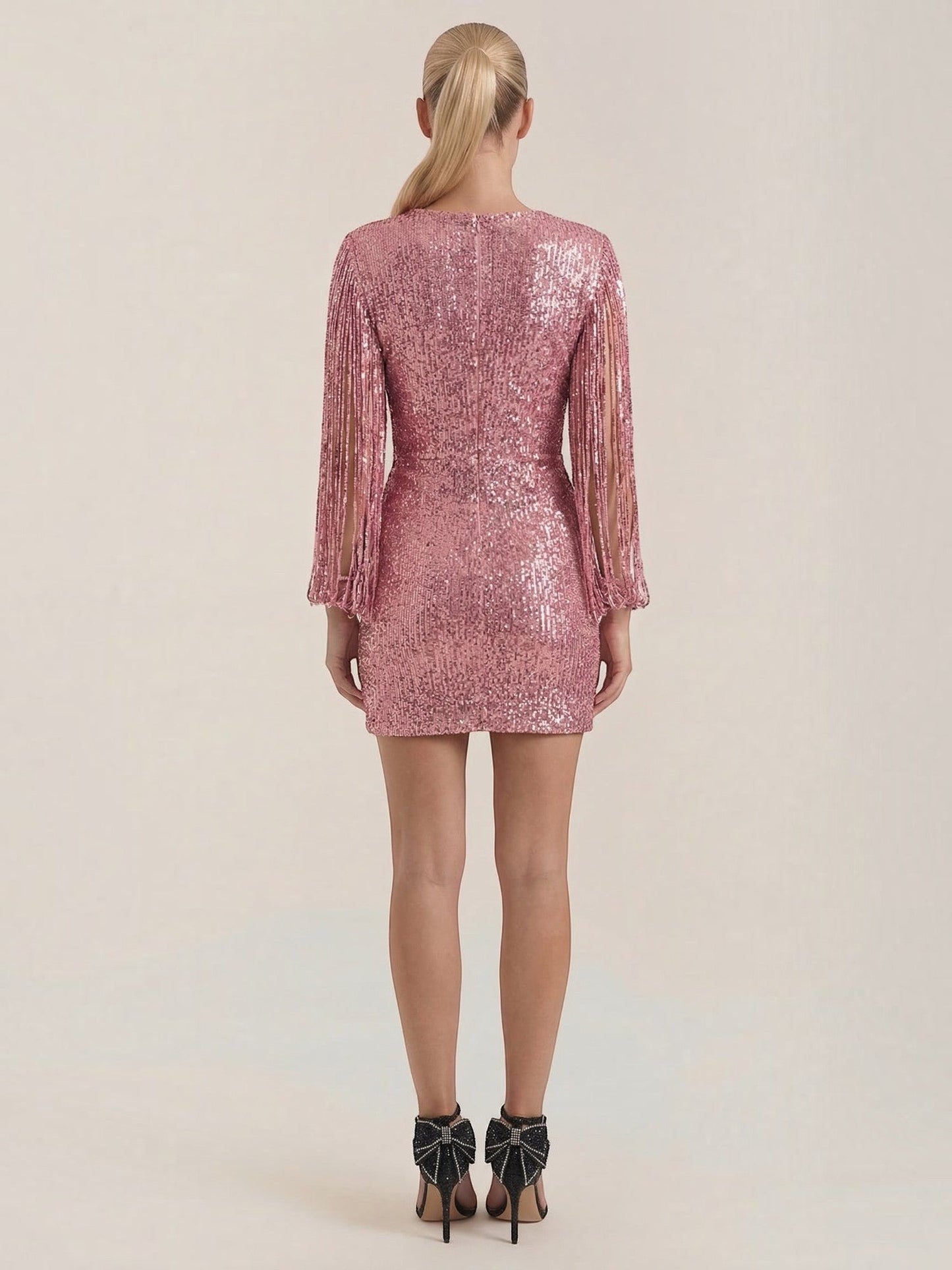 Women's Sequin Mini Dress with Fitted Silhouette