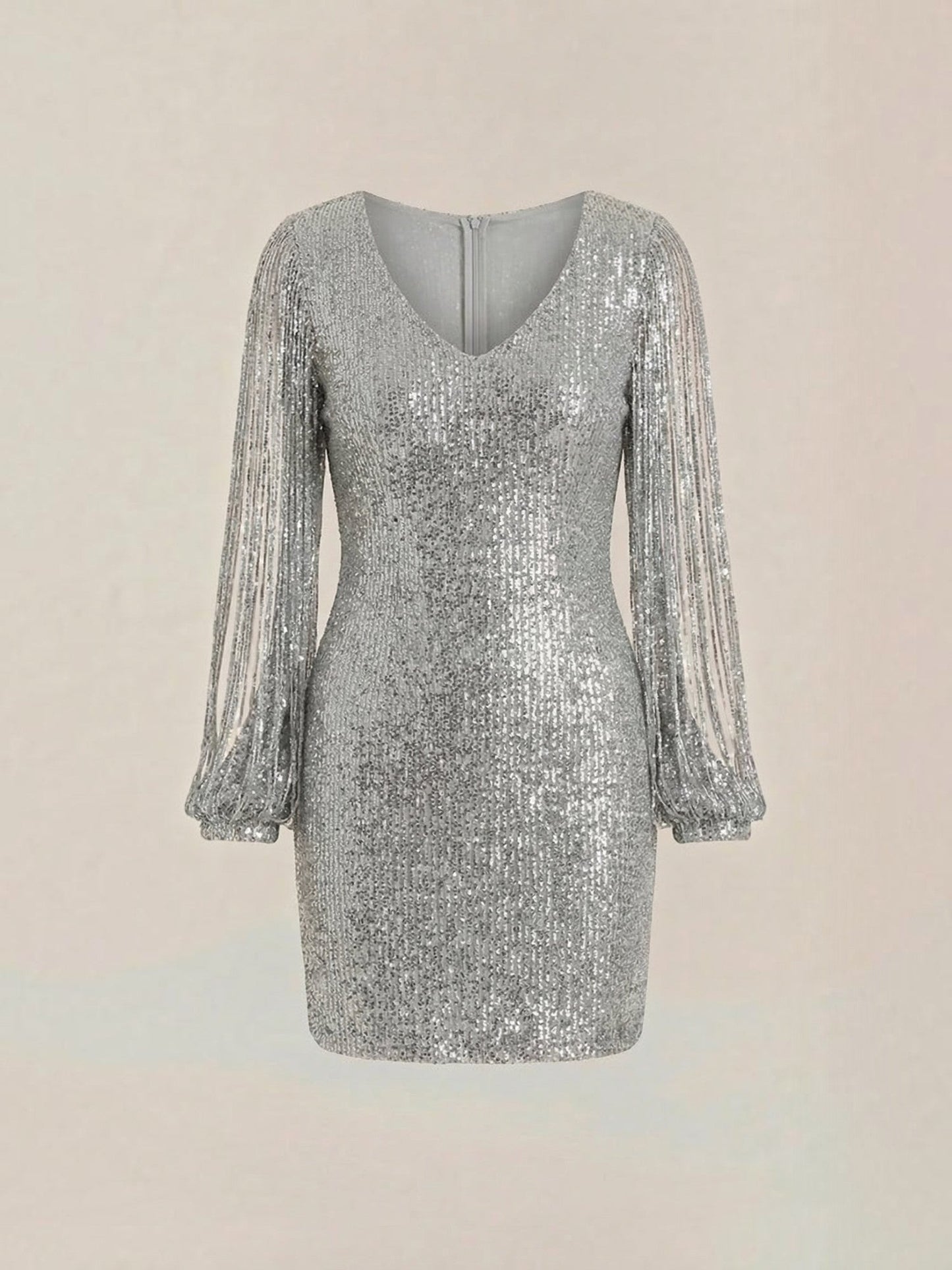 Women's Sequin Mini Dress with Fitted Silhouette