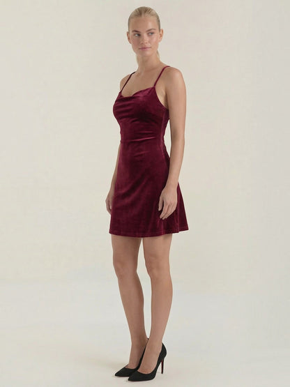 Women's Silky Soft Mini Dress with Fluid Drape