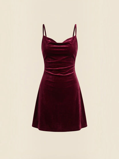 Women's Silky Soft Mini Dress with Fluid Drape