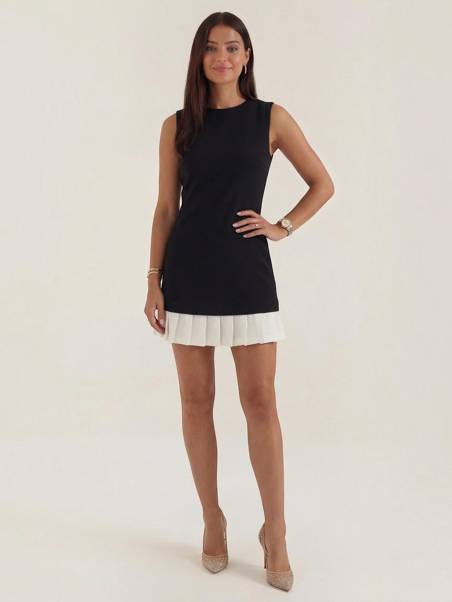 Women's Sleeveless A Line Mini Dress