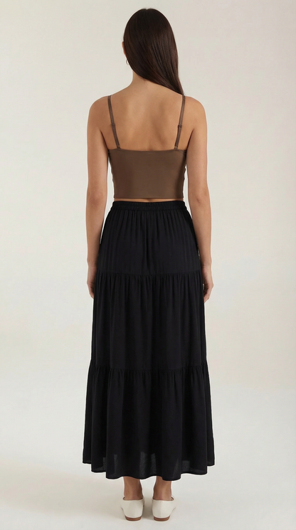 Women's Spaghetti Strap Crop Top with Heart Neckline and Fitted Silhouette