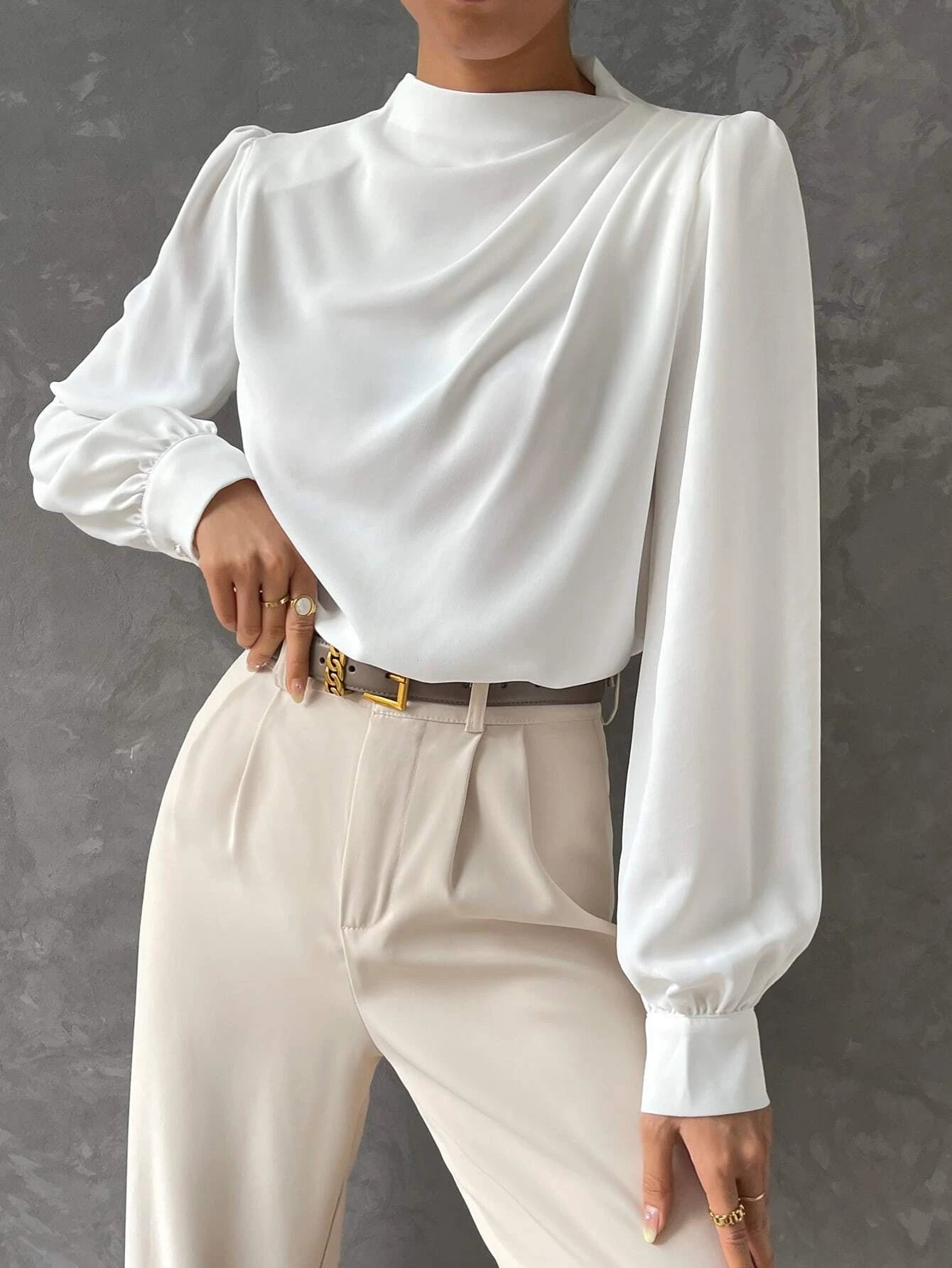 Women's Stylish Bishop Sleeve Blouse
