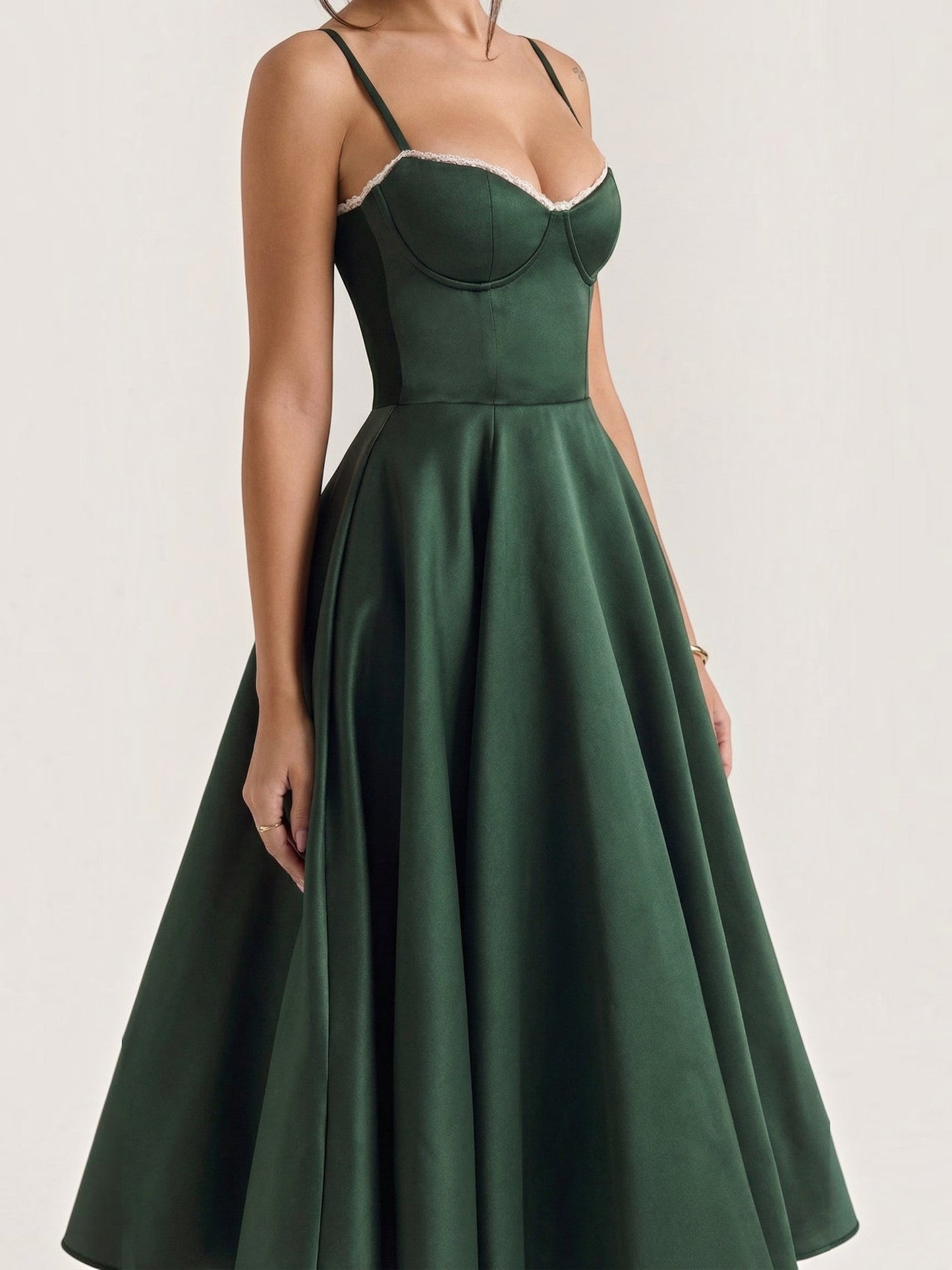 Women's Tulle Midi Dress with Layered Skirt