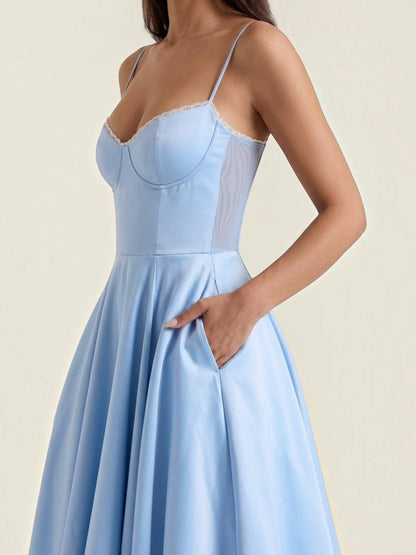 Women's Tulle Midi Dress with Layered Skirt