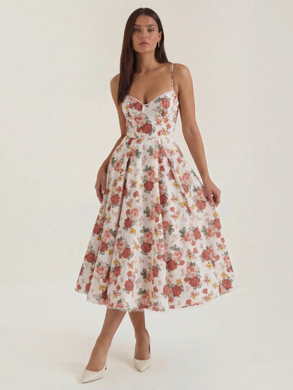 Women's Tulle Midi Dress with Layered Skirt