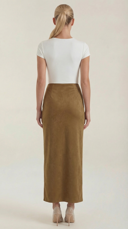 Women's Wrap Maxi Skirt with Tie Waist