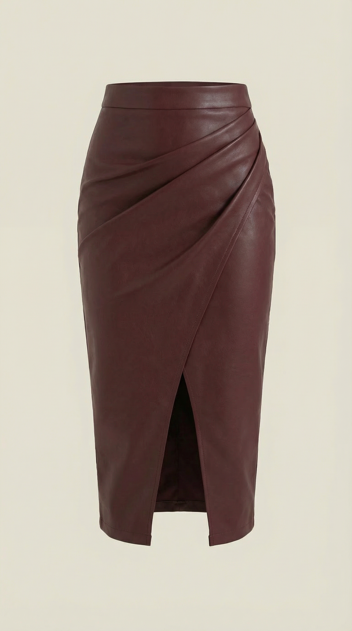 Women's Wrap Midi Skirt with Tie Waist