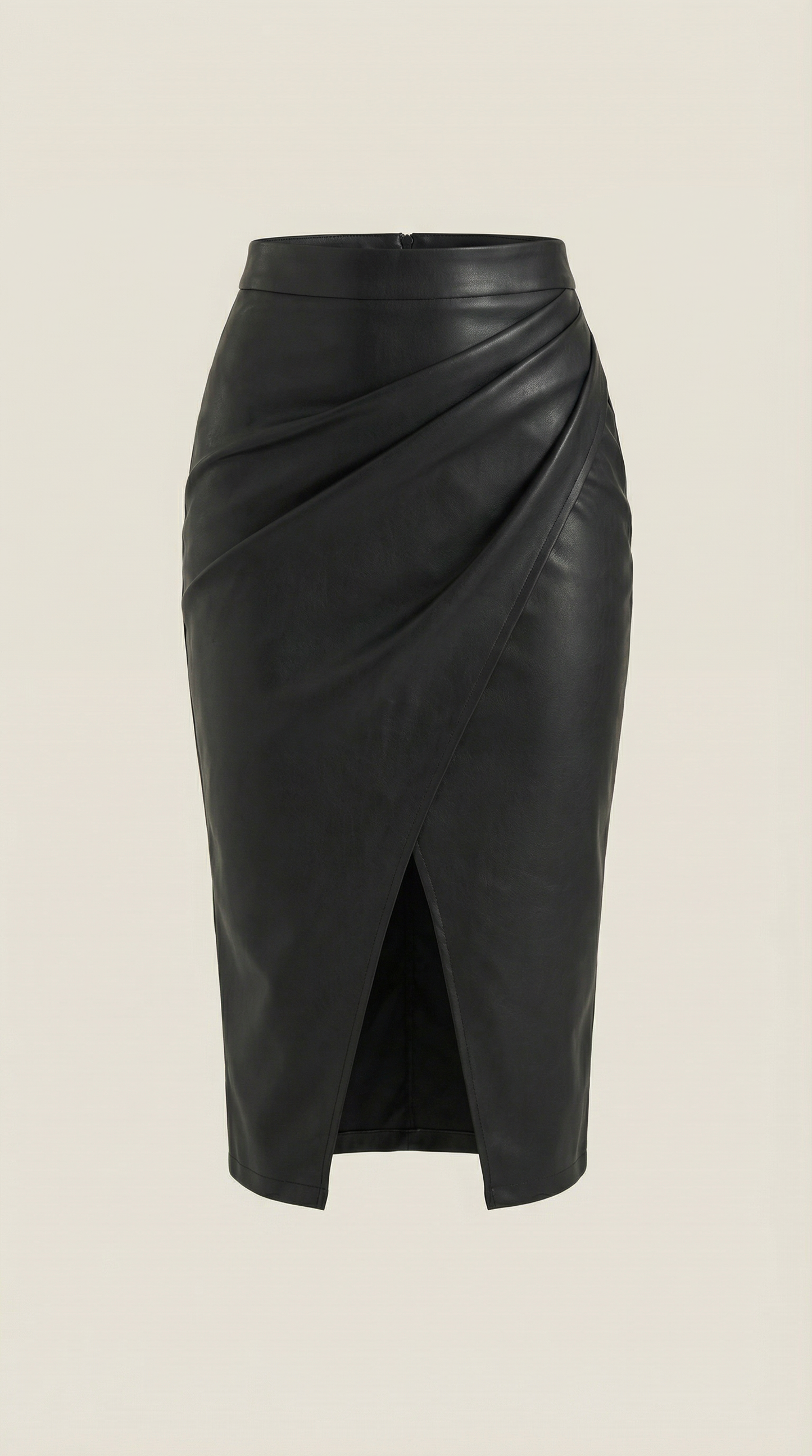 Women's Wrap Midi Skirt with Tie Waist