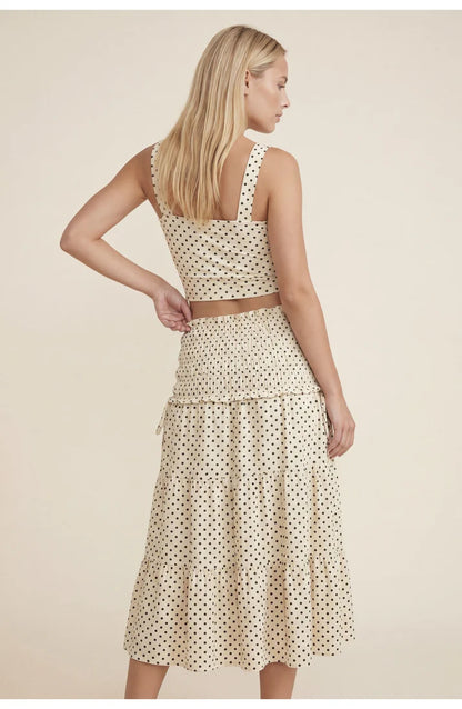 Women's Polka Dot Co-ord Set with Elegant Fitted Silhouette