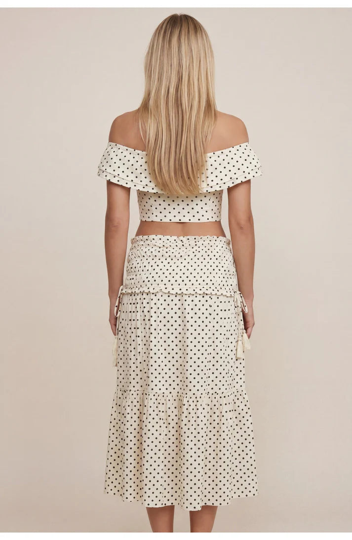 Women's Polka Dot Co-ord Set with Elegant Fitted Silhouette