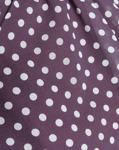 Women's Polka Dot Halter Top with Bubble Hem and Tie Neck