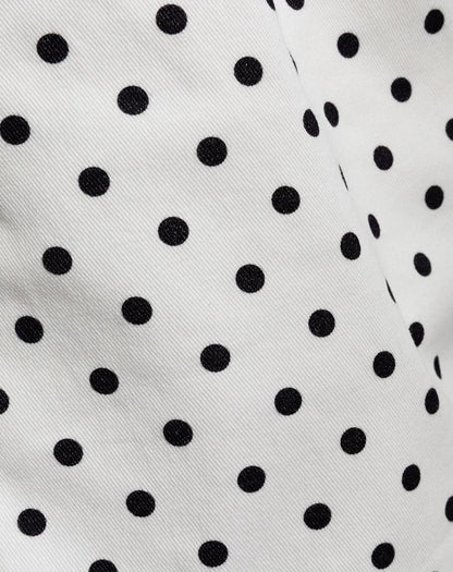 Women's Polka Dot Jacket with Button Front Closure and Relaxed Fit