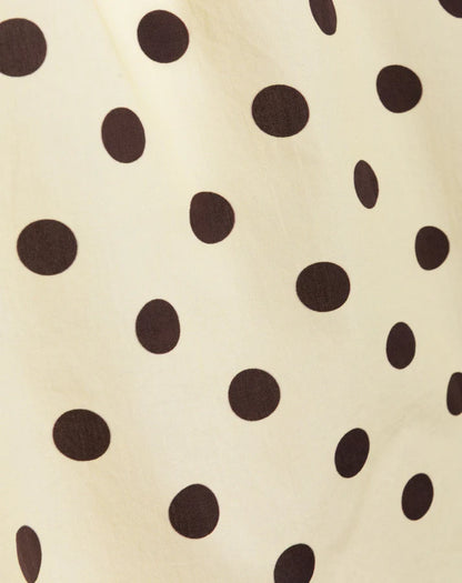 Women's Polka Dot Off Shoulder Puff Sleeve Top with Elastic Neckline and Puff Sleeves