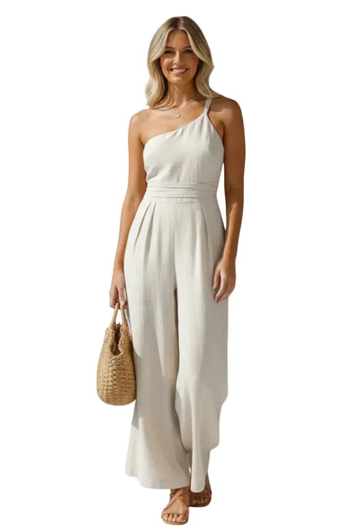 Women’s One Shoulder Wide Leg Jumpsuit