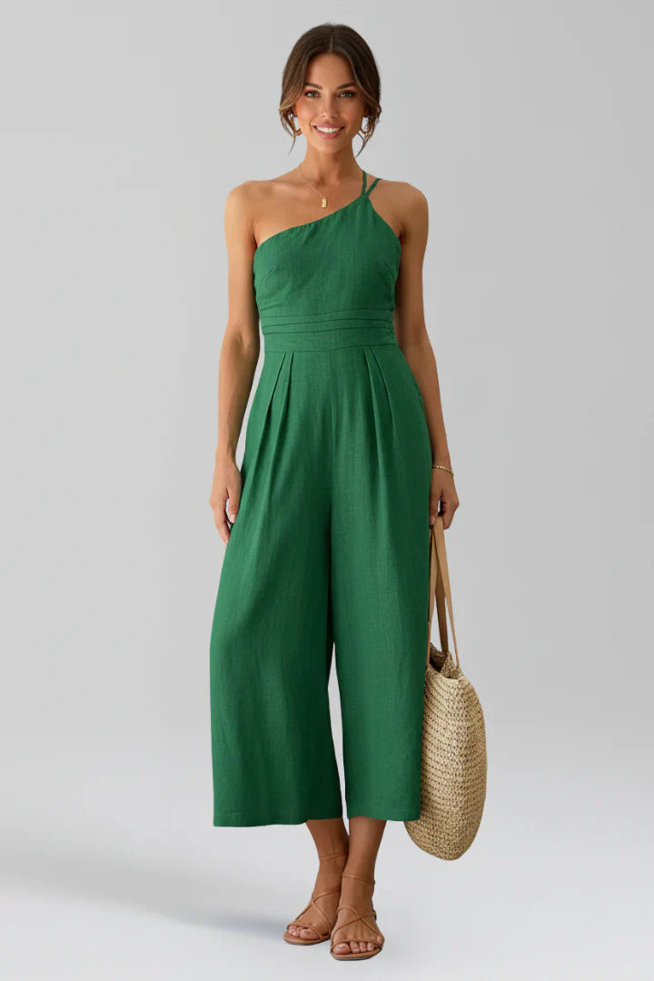 Women’s One Shoulder Wide Leg Jumpsuit