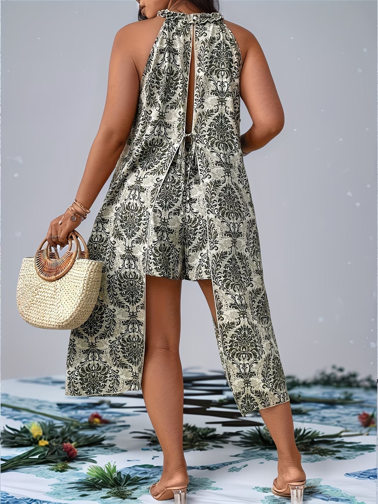 Women's Two-Piece Set with Graphic Print